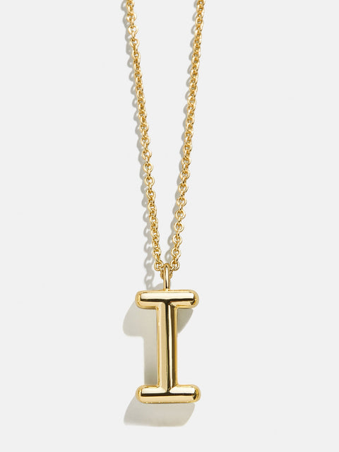 Classic Custom 18K Gold Initial Necklace - 18K Gold Plated Sterling Silver