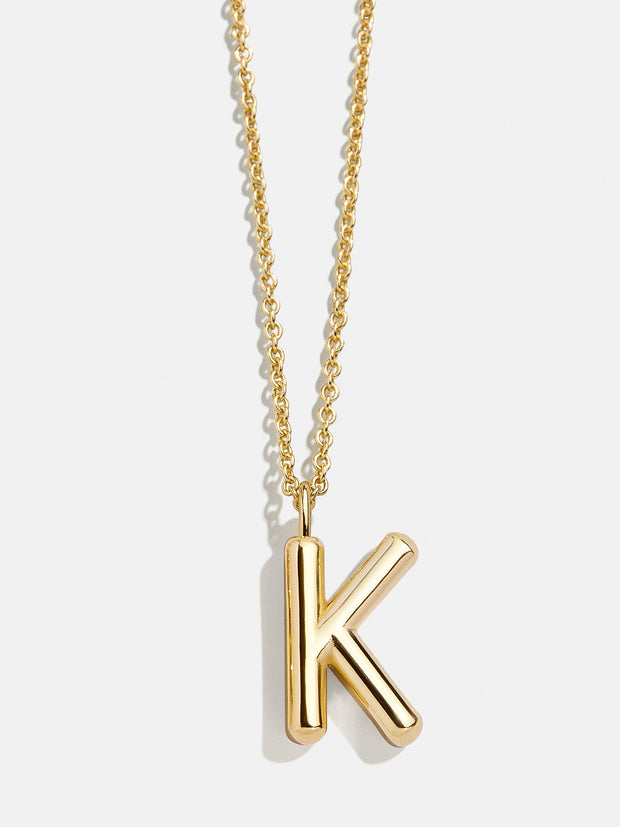 Classic Custom 18K Gold Initial Necklace - 18K Gold Plated Sterling Silver