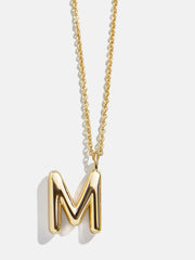 Classic Custom 18K Gold Initial Necklace - 18K Gold Plated Sterling Silver