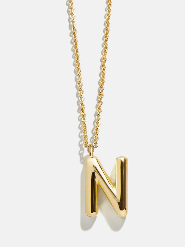 Classic Custom 18K Gold Initial Necklace - 18K Gold Plated Sterling Silver