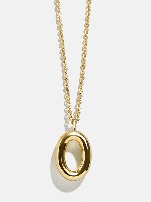 Classic Custom 18K Gold Initial Necklace - 18K Gold Plated Sterling Silver