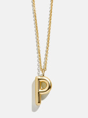 Classic Custom 18K Gold Initial Necklace - 18K Gold Plated Sterling Silver