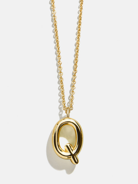 Classic Custom 18K Gold Initial Necklace - 18K Gold Plated Sterling Silver