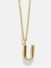 Classic Custom 18K Gold Initial Necklace - 18K Gold Plated Sterling Silver