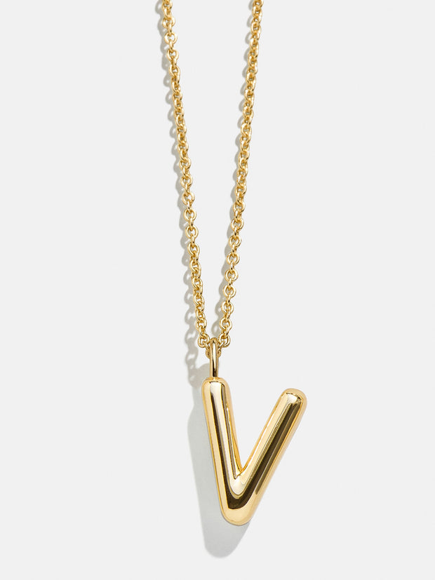 Classic Custom 18K Gold Initial Necklace - 18K Gold Plated Sterling Silver