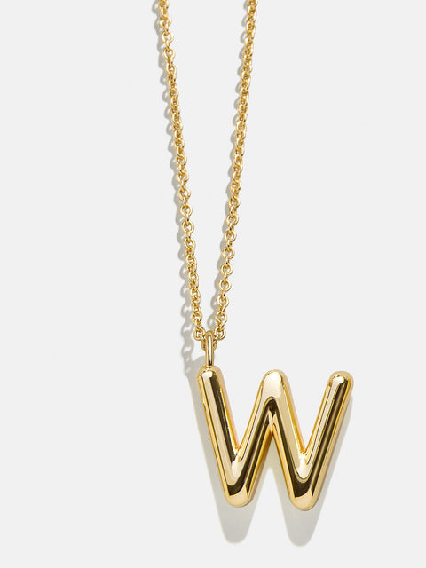 Classic Custom 18K Gold Initial Necklace - 18K Gold Plated Sterling Silver