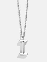 Classic Custom Silver Initial Necklace - Silver