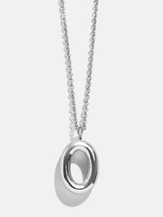 Classic Custom Silver Initial Necklace - Silver