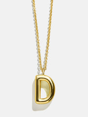 Classic Custom Gold Initial Necklace - Gold Plated Brass