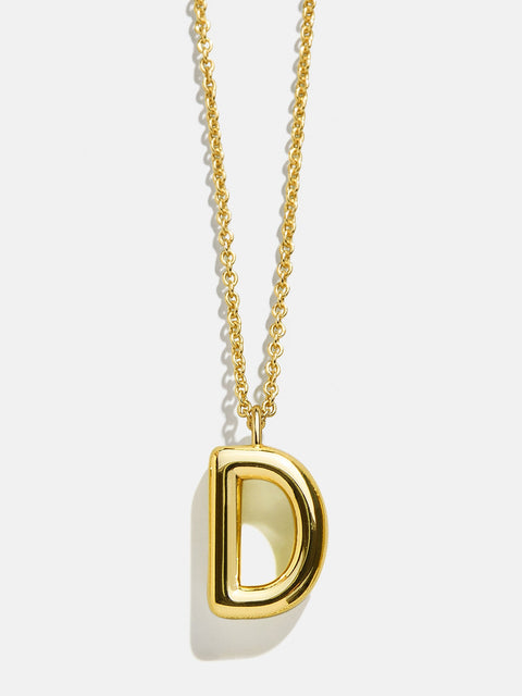 Classic Custom Gold Initial Necklace - Gold Plated Brass