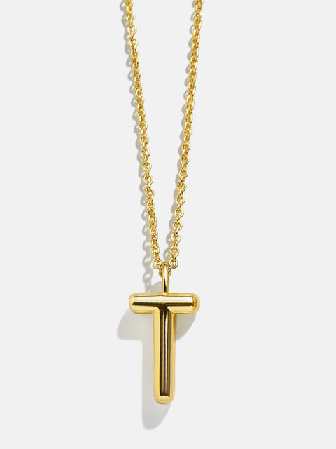 Classic Custom Gold Initial Necklace - Gold Plated Brass