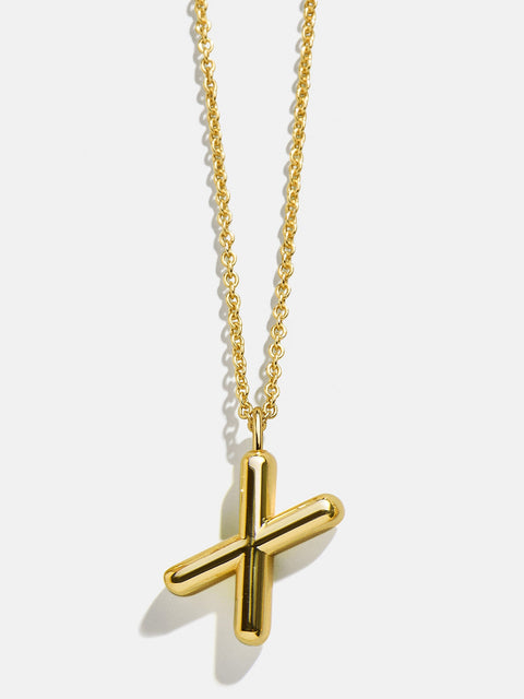 Classic Custom Gold Initial Necklace - Gold Plated Brass