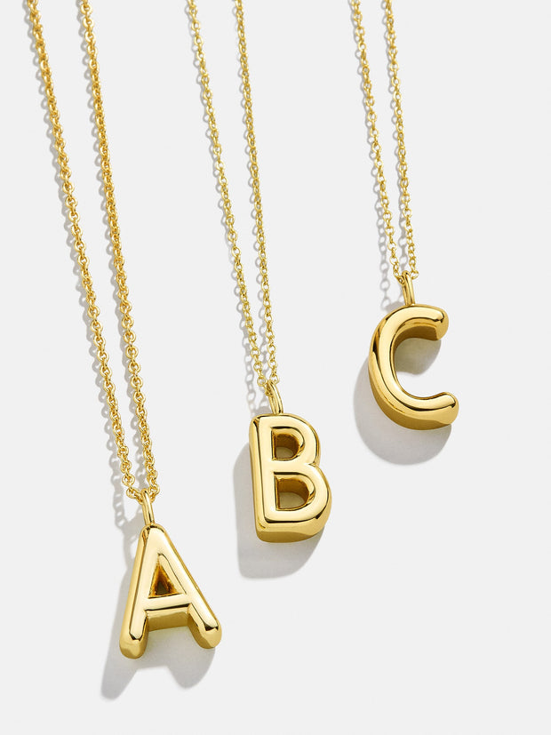 Classic Custom Gold Initial Necklace - Gold Plated Brass