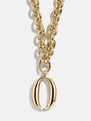 Chunky Chain Initial Necklace - Gold