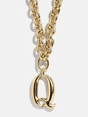 Chunky Chain Initial Necklace - Gold