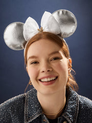 Disney Minnie Mouse Ears Silver Headband - Minnie Mouse Silver Ears