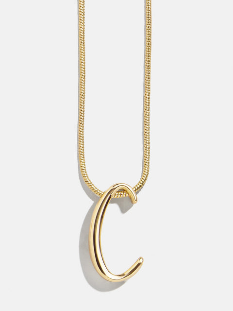 Script Initial Necklace - Gold