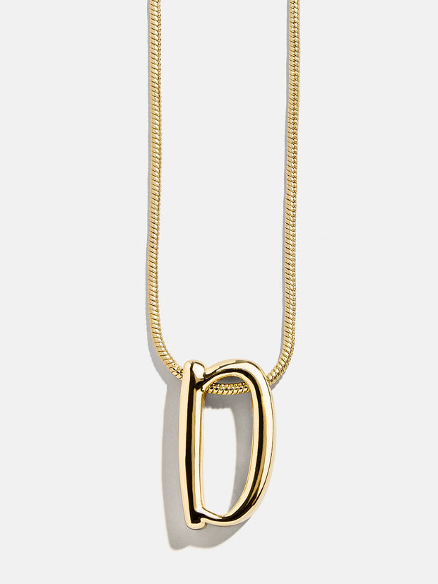 Script Initial Necklace - Gold