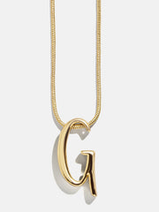 Script Initial Necklace - Gold