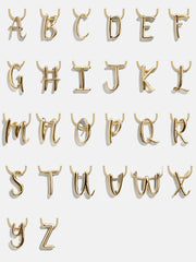 Script Initial Necklace - Gold