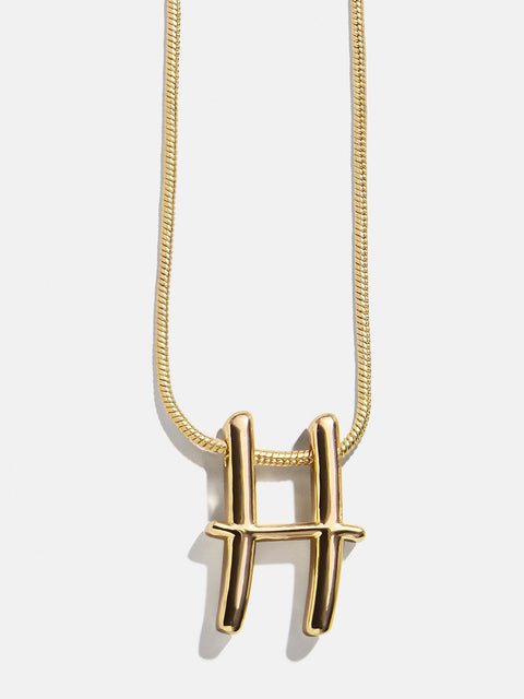 Script Initial Necklace - Gold