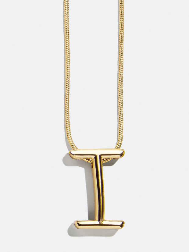 Script Initial Necklace - Gold