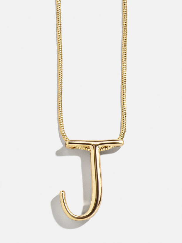 Script Initial Necklace - Gold