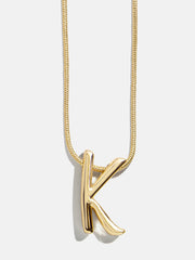 Script Initial Necklace - Gold