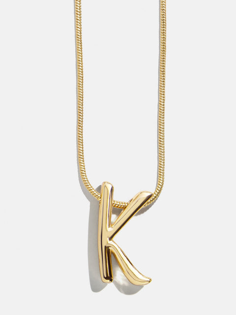 Script Initial Necklace - Gold