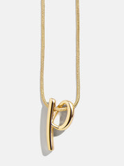 Script Initial Necklace - Gold