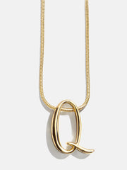 Script Initial Necklace - Gold