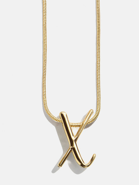 Script Initial Necklace - Gold