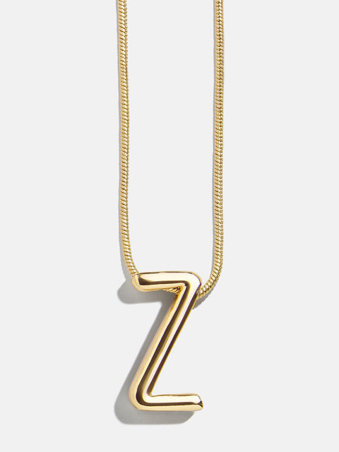 Script Initial Necklace - Gold