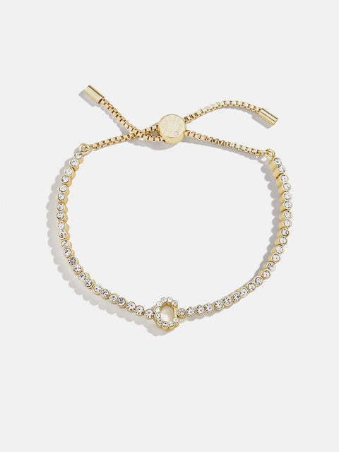 Tennis Initial Bracelet - Gold/Pavé