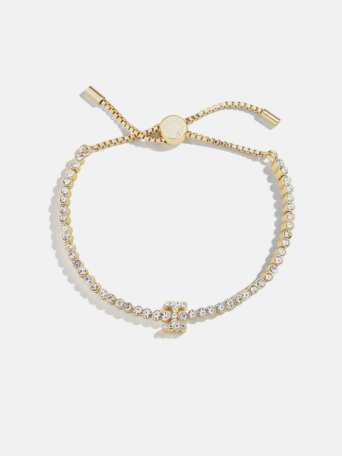 Tennis Initial Bracelet - Gold/Pavé