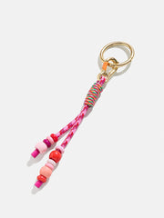 Zoe Beaded Bag Charm - Pink