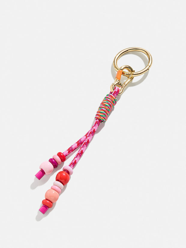 Zoe Beaded Bag Charm - Pink