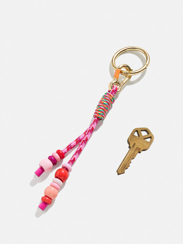 Zoe Beaded Bag Charm - Pink