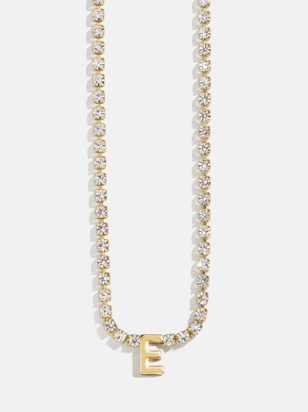 Ruth Initial Tennis Necklace - Gold/Pavé