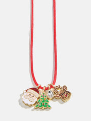 Ho Ho Ho Kids' Charm Necklace - Red