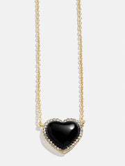 Freya Heart Necklace - Black