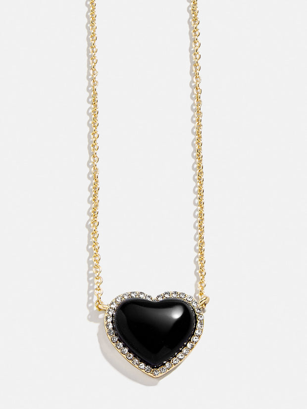 Freya Heart Necklace - Black