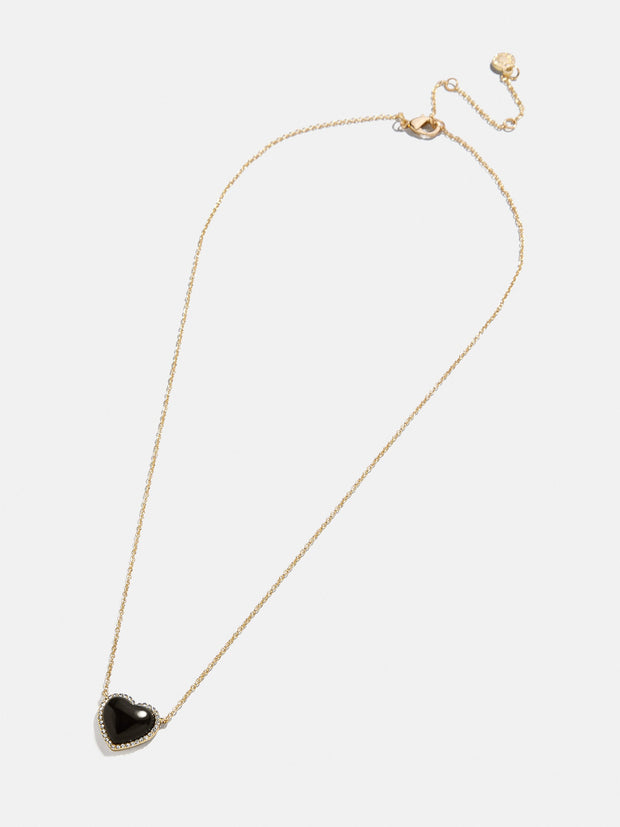 Freya Heart Necklace - Black