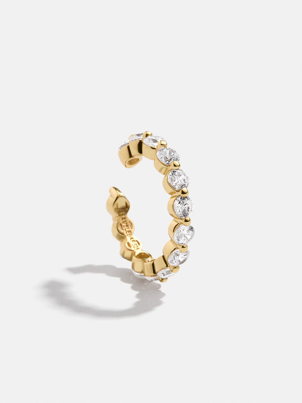 Veda 18K Gold Ear Cuff - Gold/Pavé