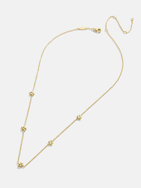 18K Gold Clover Necklace - Clover