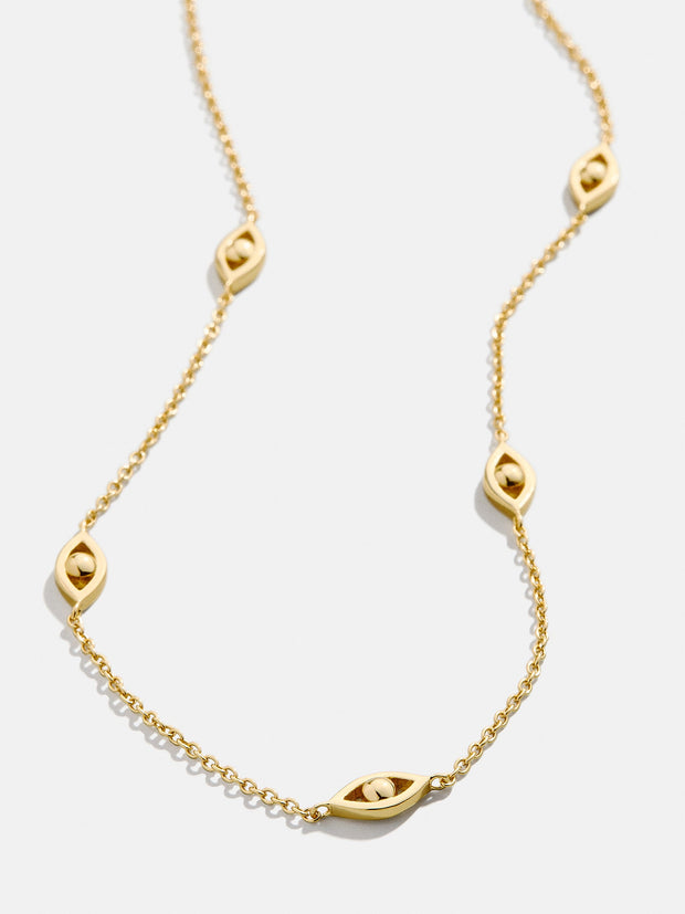 18K Gold Evil Eye Necklace - Evil Eye