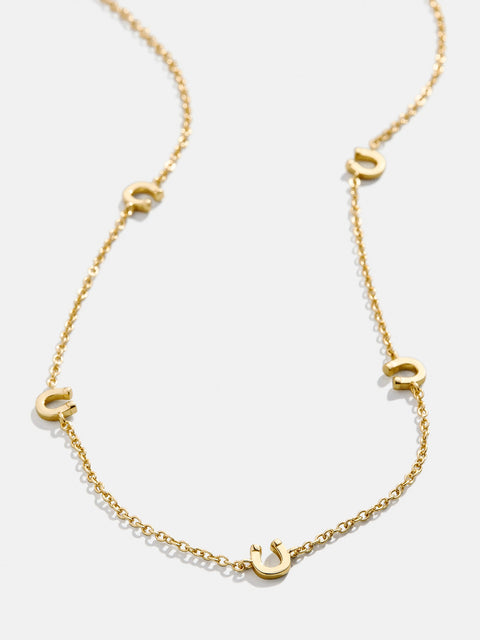 18K Gold Horseshoe Necklace - Horseshoe