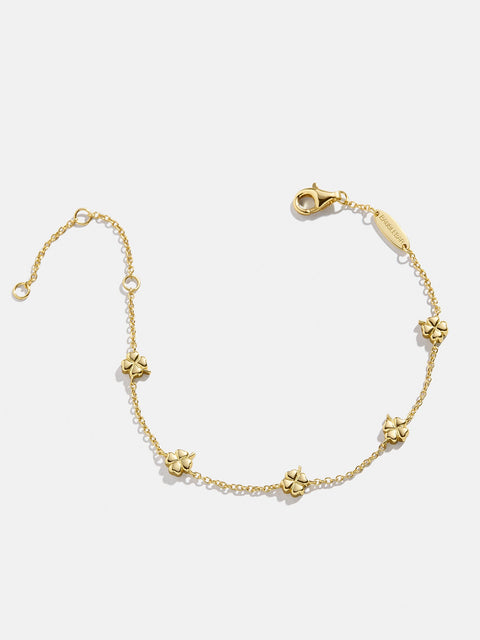 18K Gold Clover Bracelet - Clover