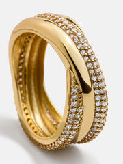 Ramona 18K Gold Ring - Gold/Pavé