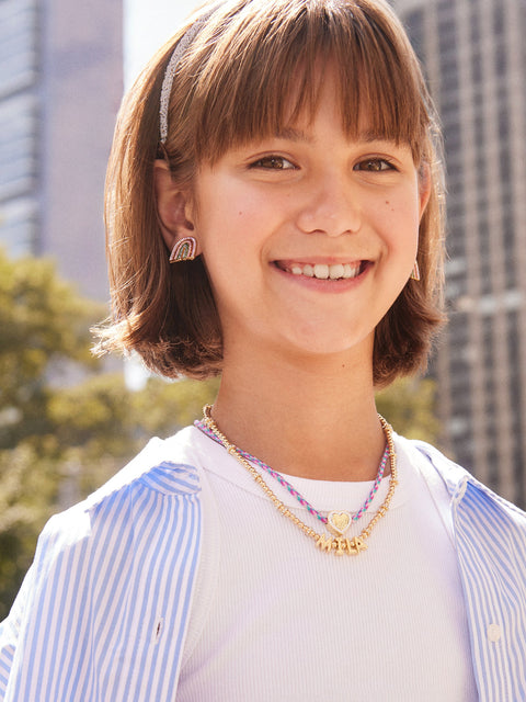 Kids' Custom Pisa Nameplate Necklace - Gold